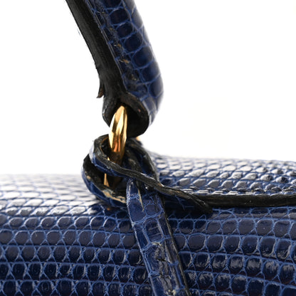 Hermes Lizard Kelly Sellier 28 Bleu Saphir 13 of 19