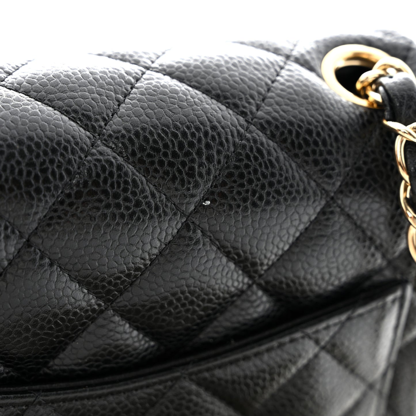Caviar Quilted Mini Square Flap Black