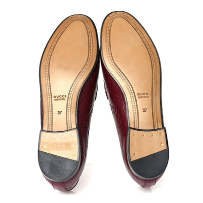 Gucci ssima Womens Jordaan Loafers 37 Rosso Ancora 5 of 6