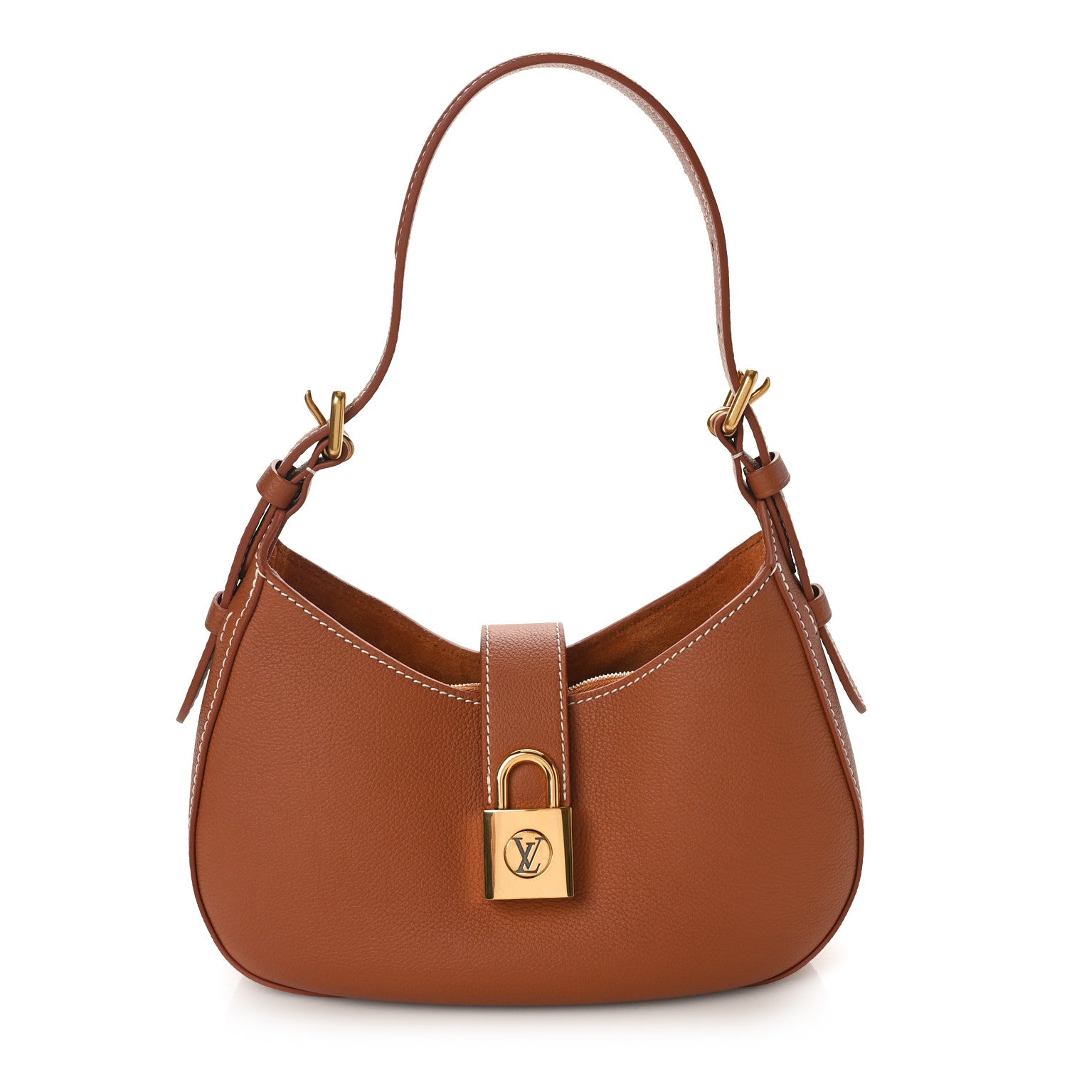 Louis Vuitton Grained Calfskin Low Key Shoulder Bag Cognac 1 of 8