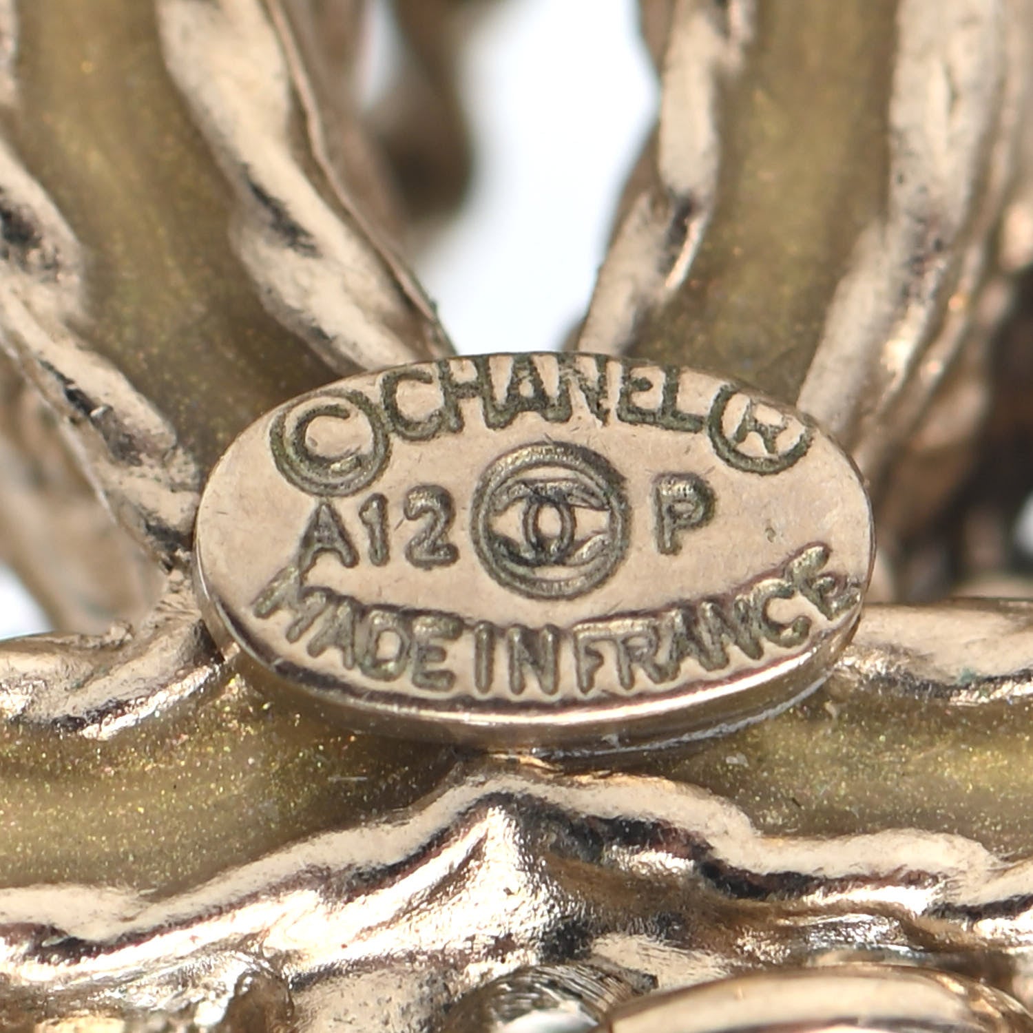 Chanel Crystal Chain CC Drop Earrings Gold 4 of 4