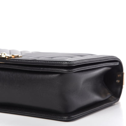 Chanel Lambskin Chevron Medium Boy Flap Black 7 of 10