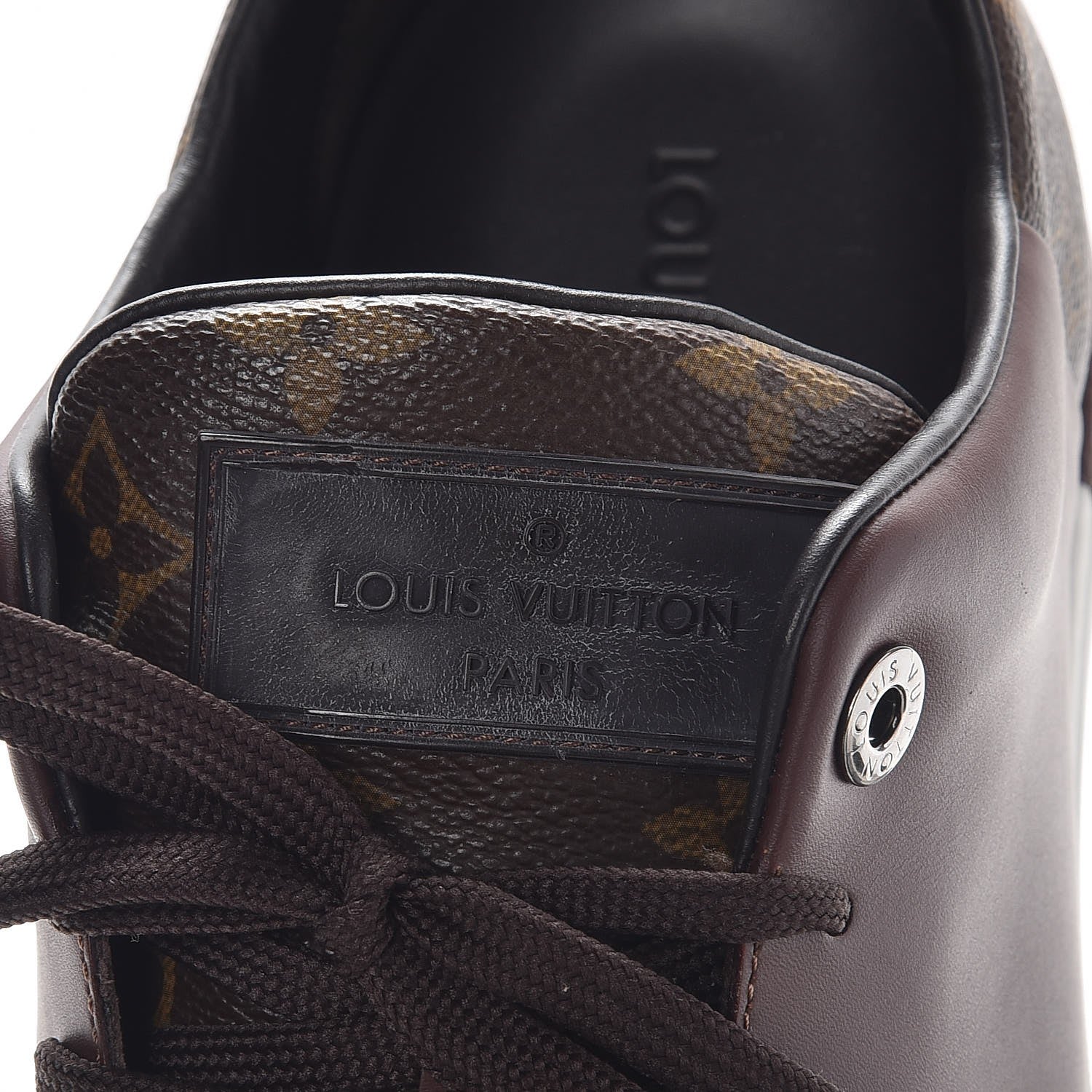 Louis Vuitton Calfskin Monogram Line Up Sneaker 13 Acajou 8 of 12