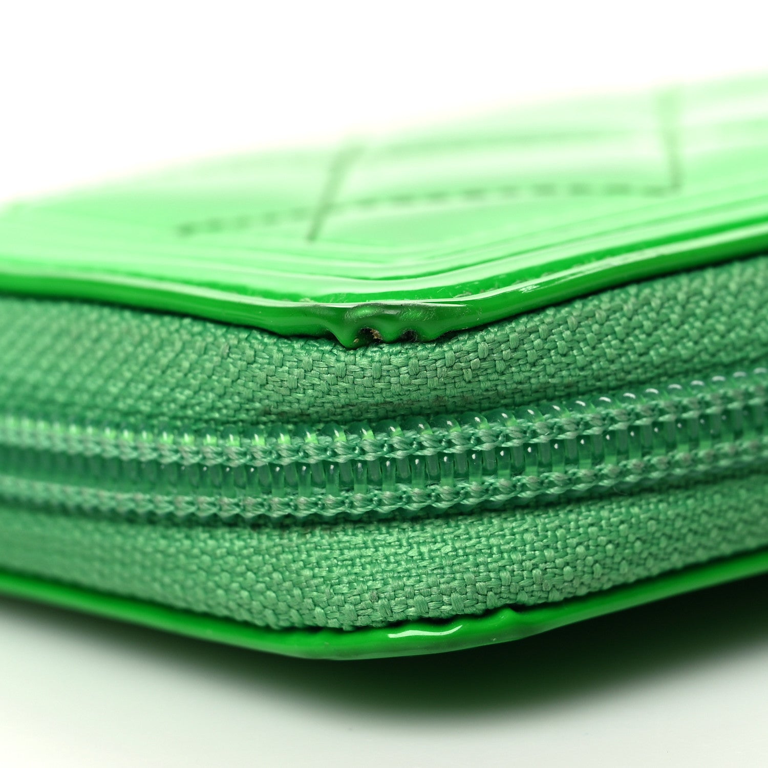 Chanel Patent Quilted Small Boy Zip Around Wallet Green 12 of 16