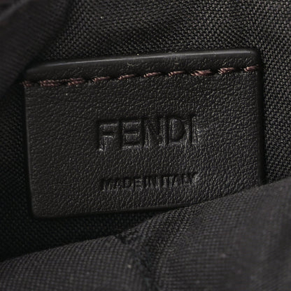 Fendi Fabric Jacquard Mini Flat Pouch  Tobacco Brown Real Ebony 5 of 8
