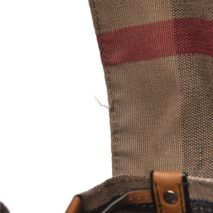 Burberry Canvas Mega Check Medium Kelshall Traveller Hobo Saddle Brown 12 of 12