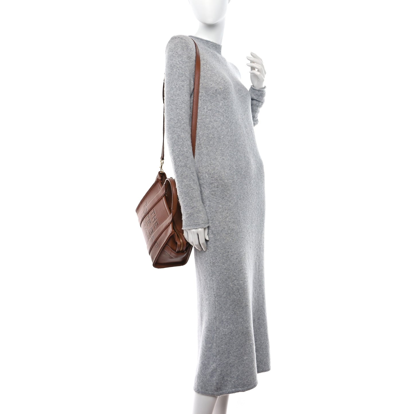 Grained Calfskin Mini The Tote Bag Argan Oil