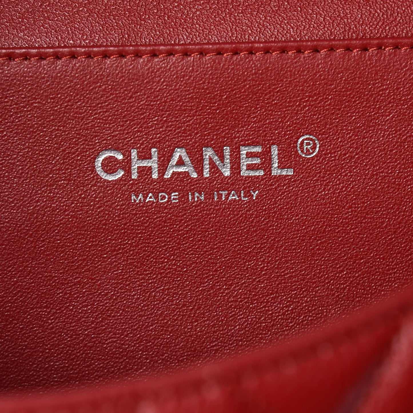 Caviar Quilted Clutch With Chain Flap Dark Red