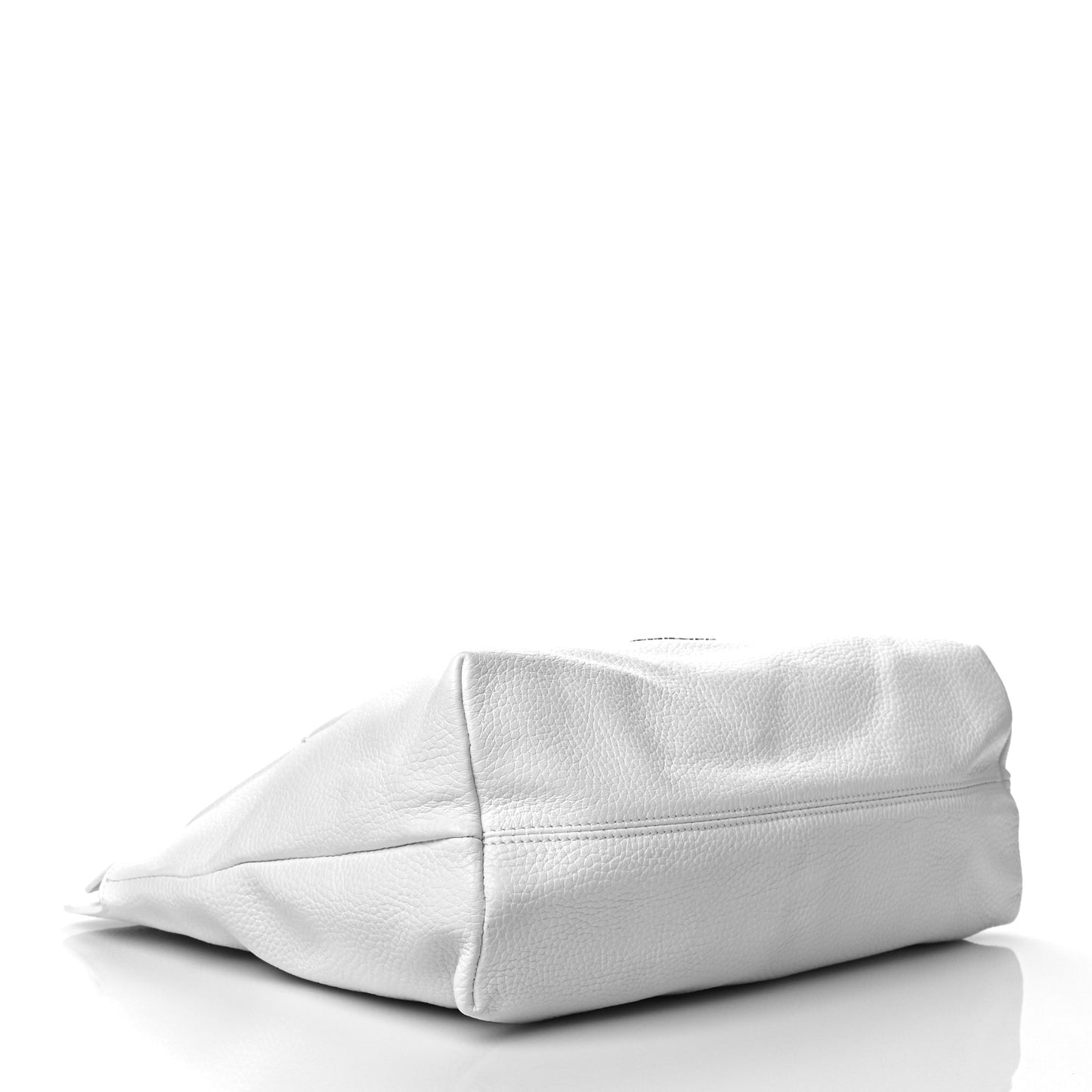 London Grainy Calfskin Medium Baynard Tote White