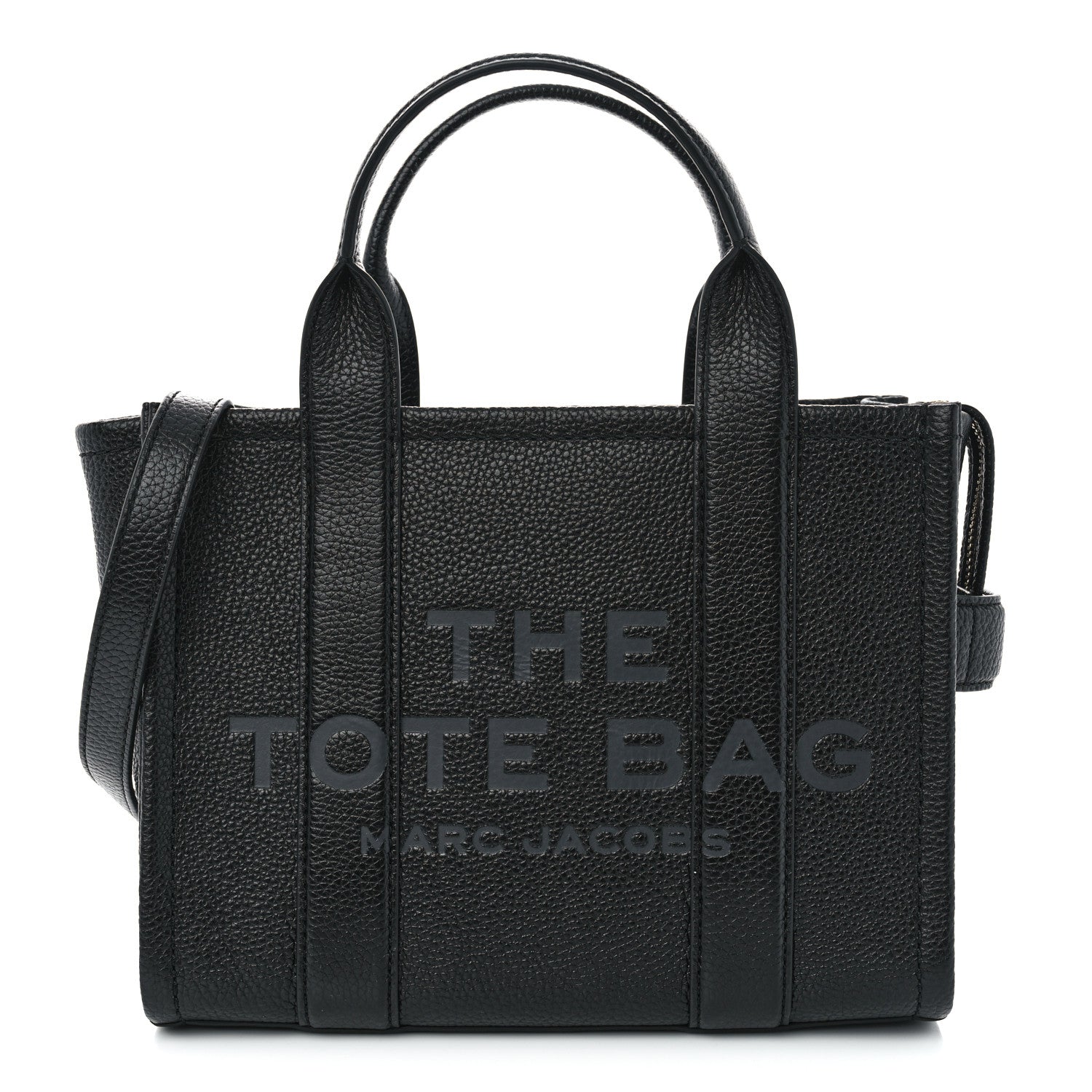 Marc Jacobs Grained Calfskin Small The Tote Bag Black 1 of 10