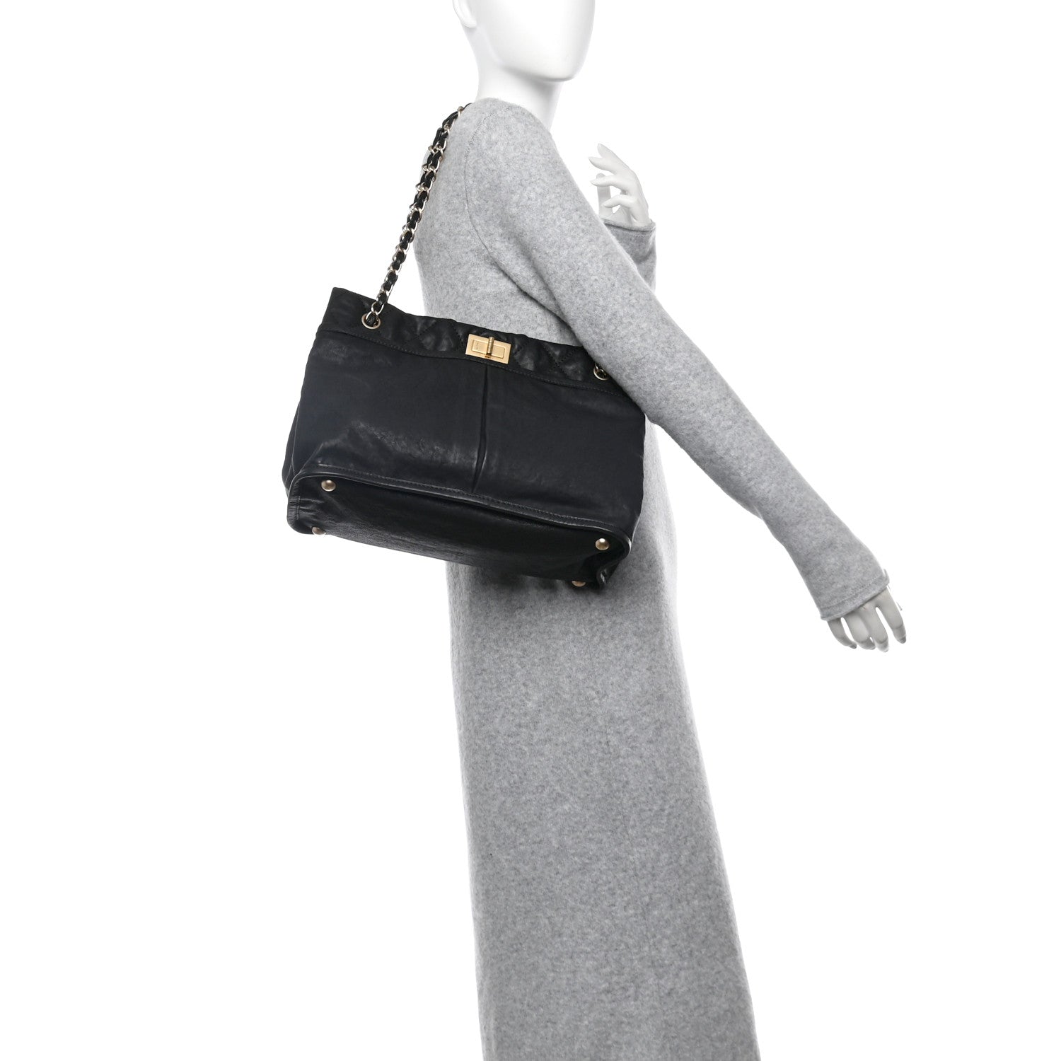 Chanel Calfskin Natural Beauty Reissue Tote Black 2 of 10