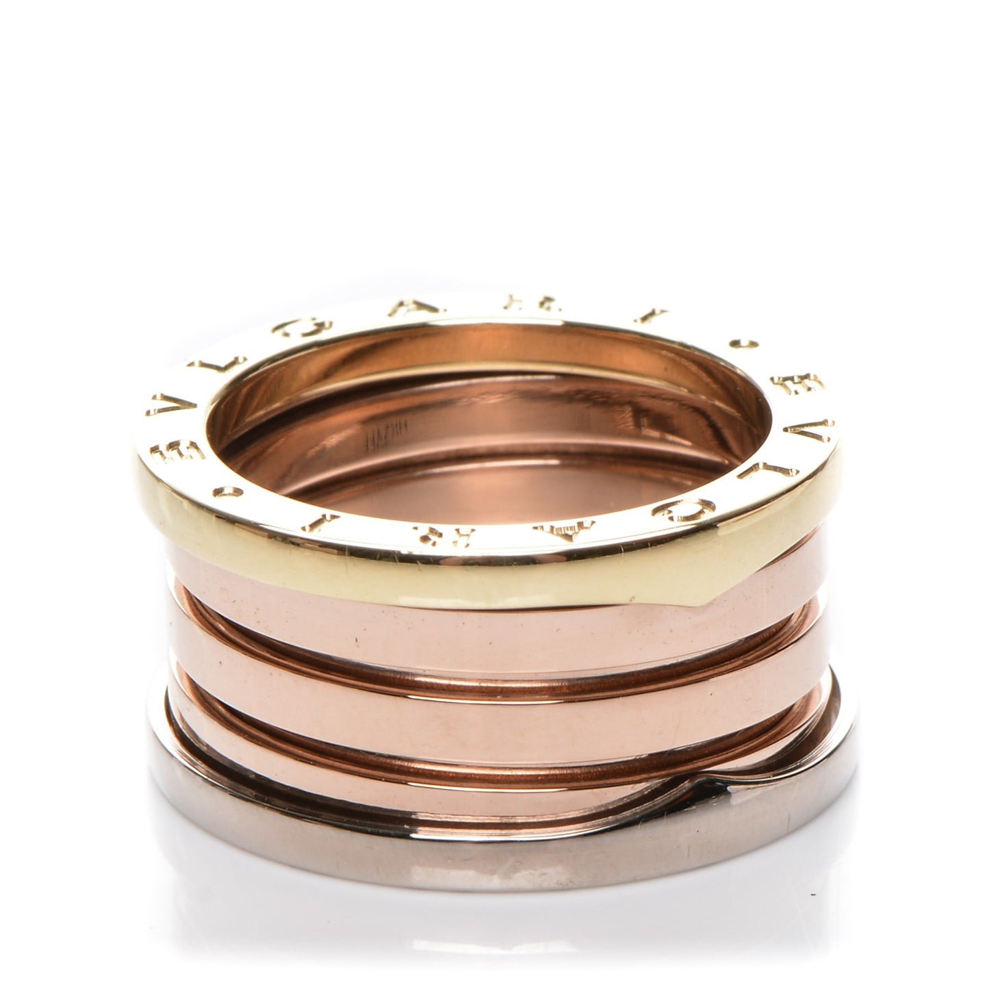 18K Rose White Yellow Gold B.Zero1 Four-Band Ring 55 7.25