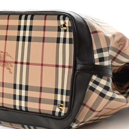 Burberry Haymarket Check Medium Golderton Tote Chocolate 9 of 9