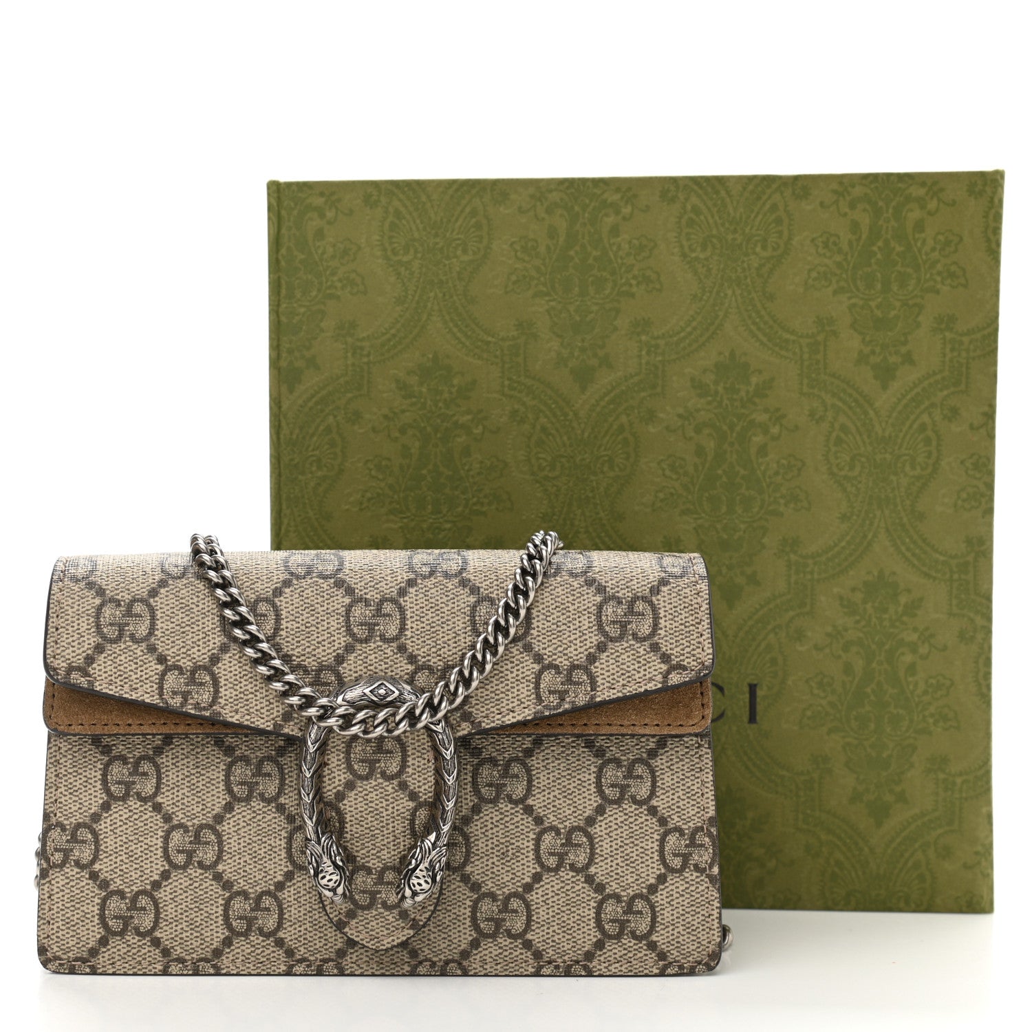 Gucci GG Supreme Monogram Super Mini Dionysus Shoulder Bag Taupe 11 of 11