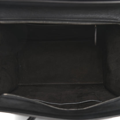 Celine Drummed Calfskin Mini Luggage Black 5 of 10