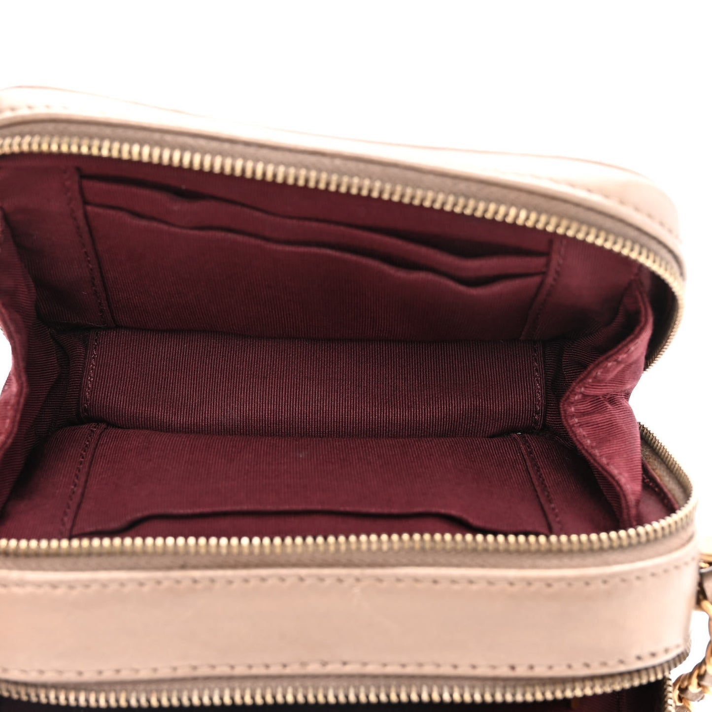 Metallic Lambskin Mini Coco Boy Camera Case Dark Gold