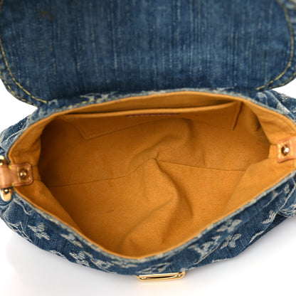 Louis Vuitton Monogram Denim Mini Pleaty Blue 5 of 8