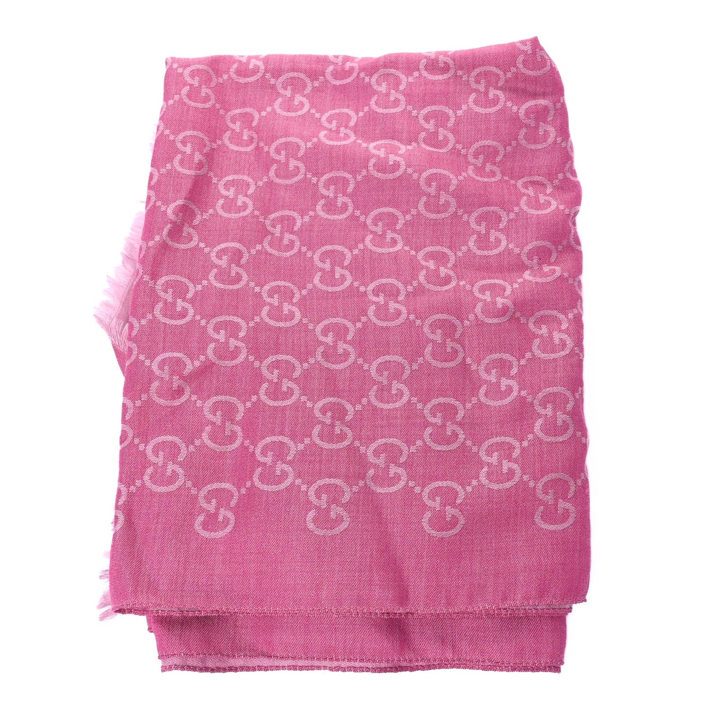Wool Silk GG Monogram GGNat Scarf  Roseate
