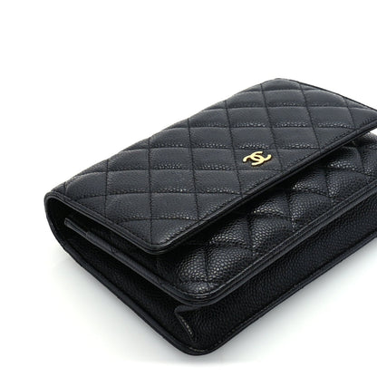 Chanel Caviar Quilted Wallet On Chain WOC  Black 8 of 9