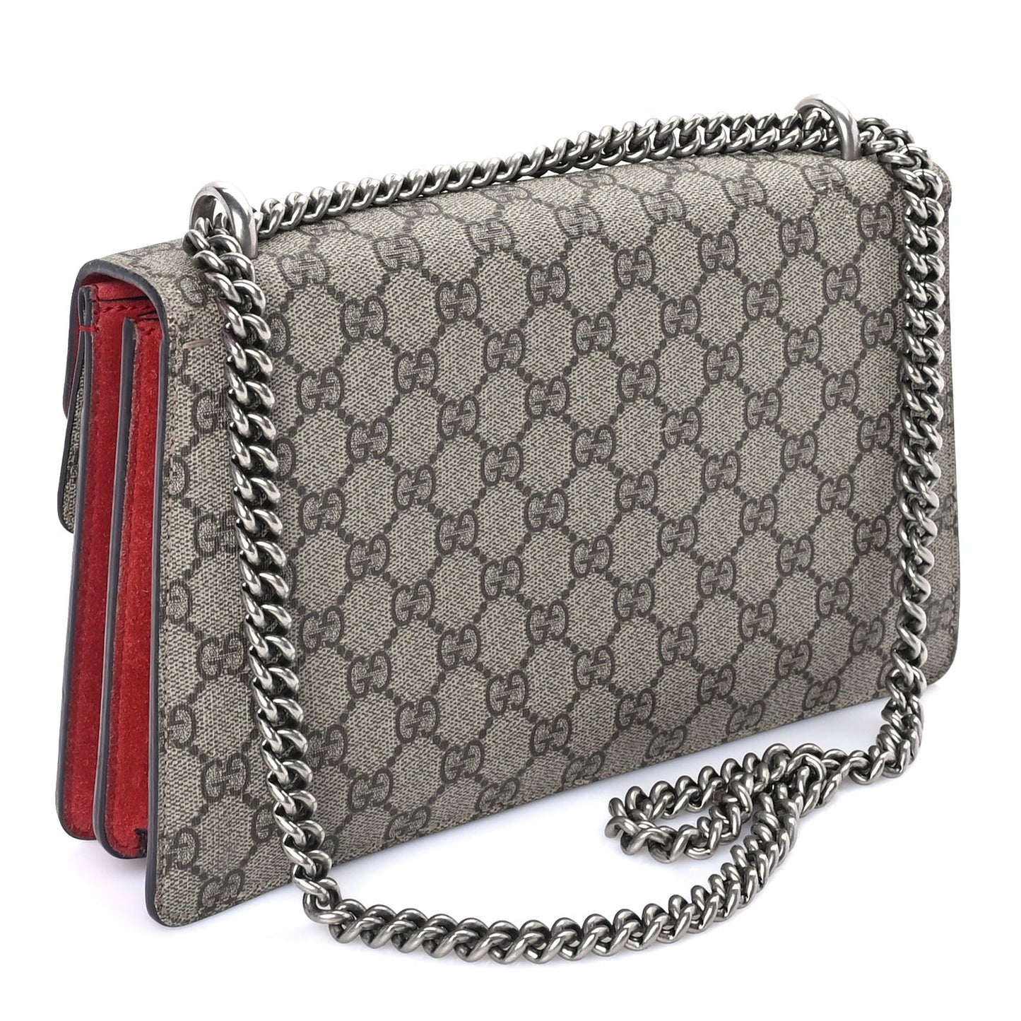 GG Supreme Monogram Small Dionysus Shoulder Bag  Red