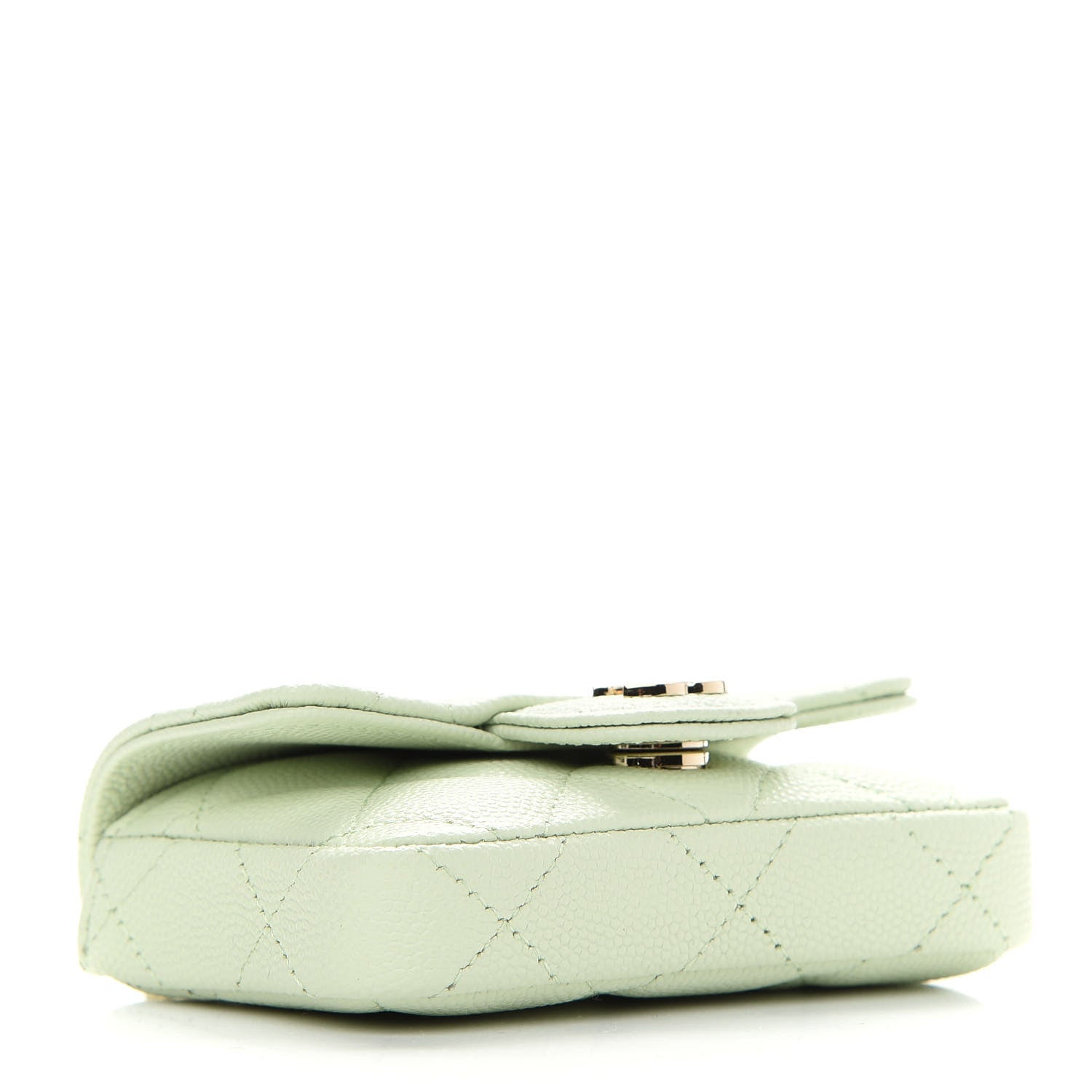 Chanel Caviar Quilted Mini Chain Belt Bag Light Green 4 of 10