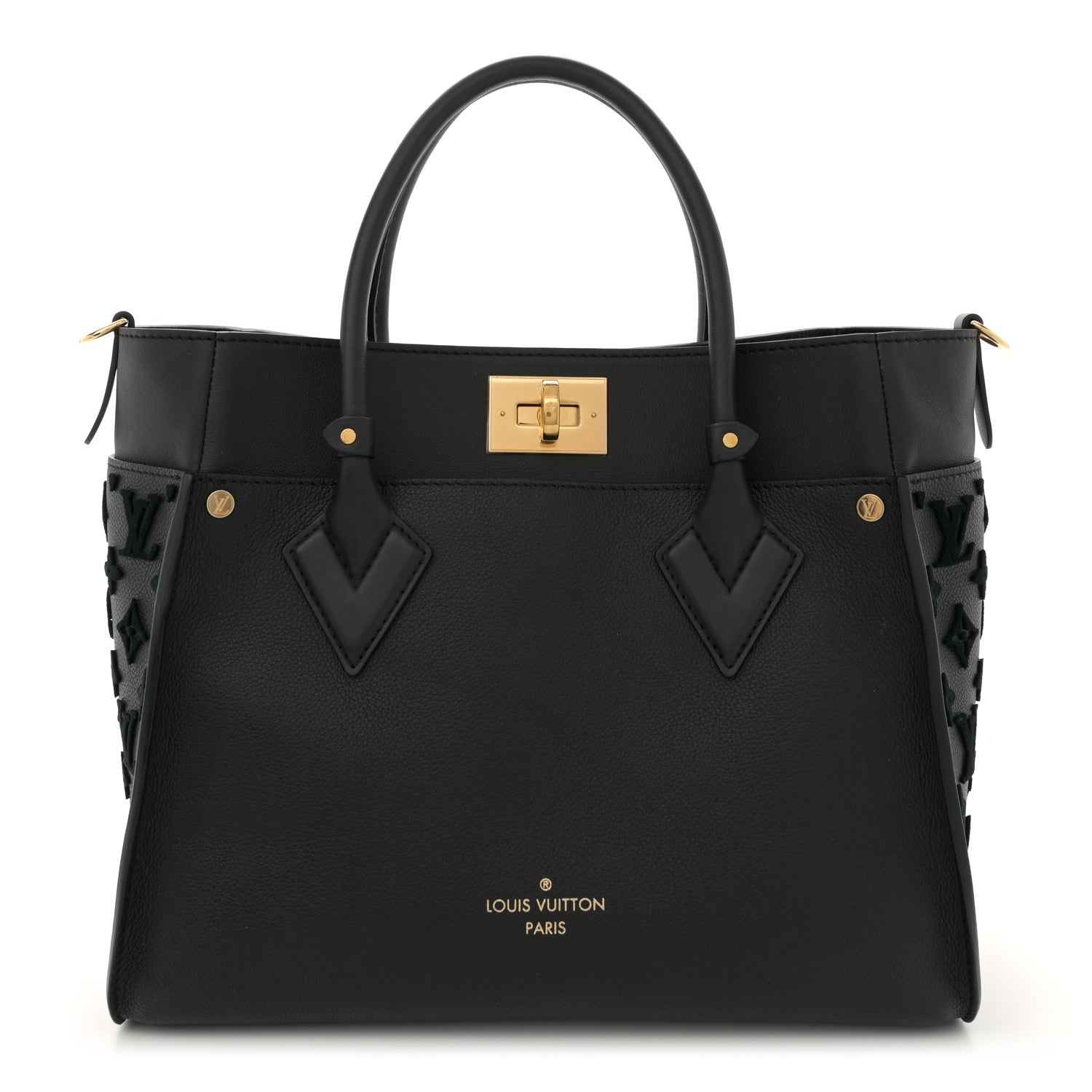 Louis Vuitton Calfskin Monogram Tufting On My Side Black 1 of 11