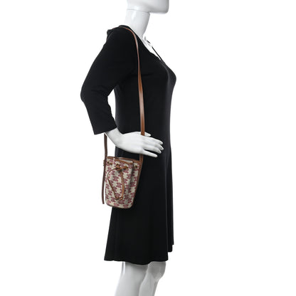 Celine Canvas Calfskin Triomphe Embroidered Bucket Bag Fox Red 2 of 12