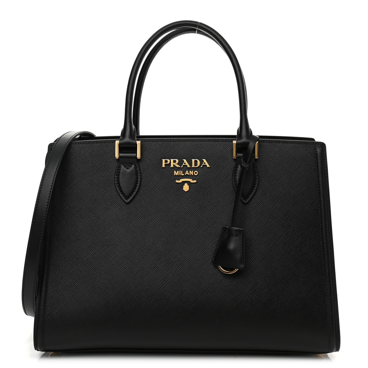 Prada Saffiano Soft Calfskin Tote Black 1 of 8