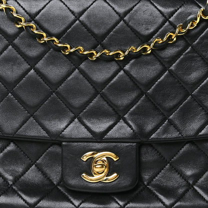 Chanel Lambskin Quilted XL Jumbo Single Flap Black 8 of 10