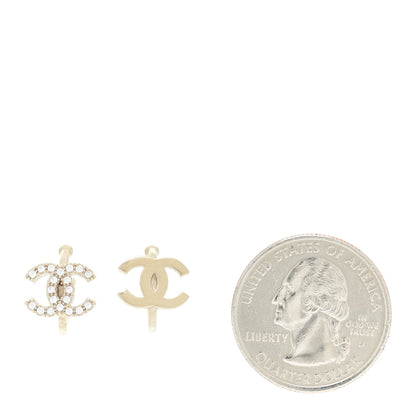 Chanel Metal Strass Lip Ring Set Gold 2 of 4