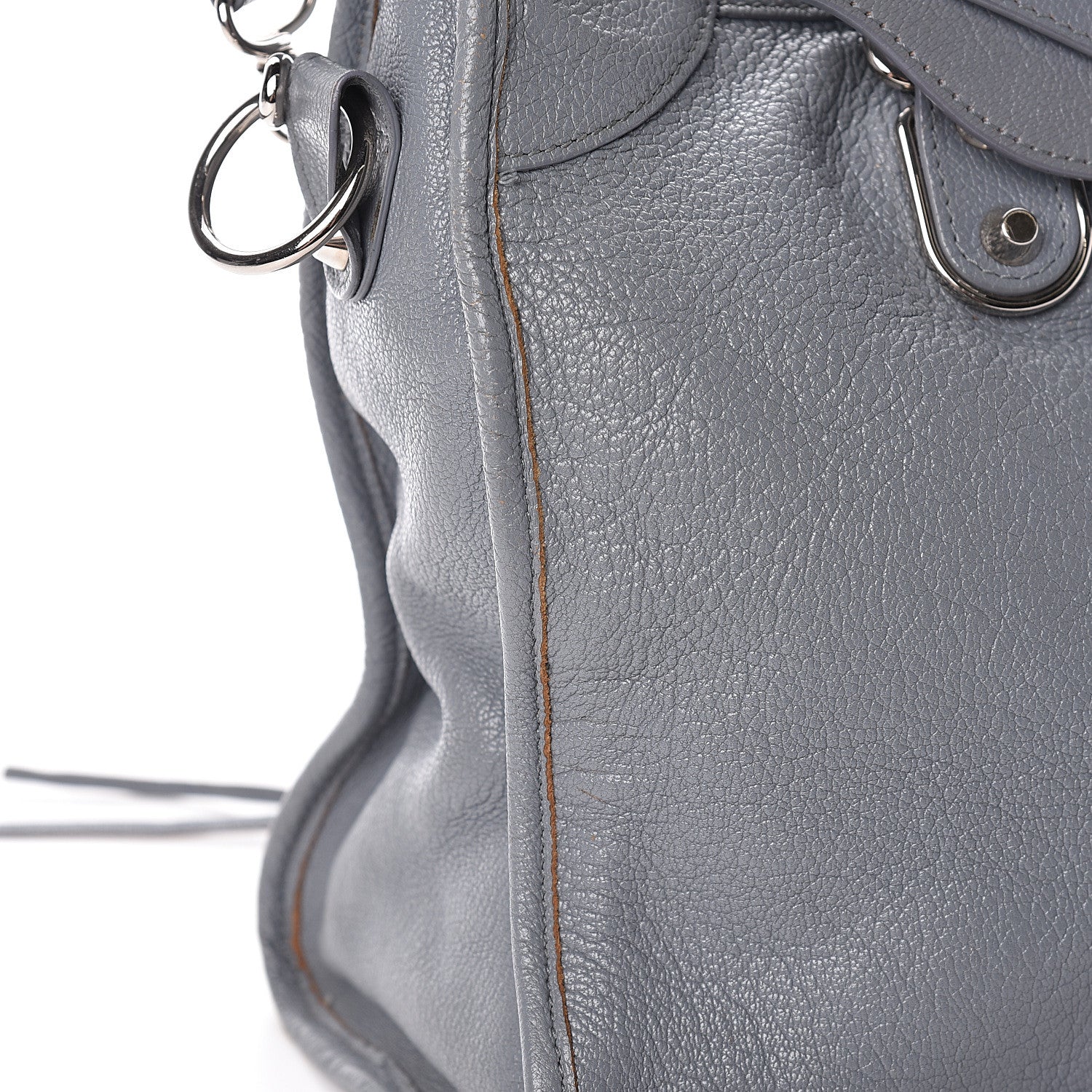 Balenciaga Chevre Silver Metallic Edge Hardware City Bleu Acier 22 of 27