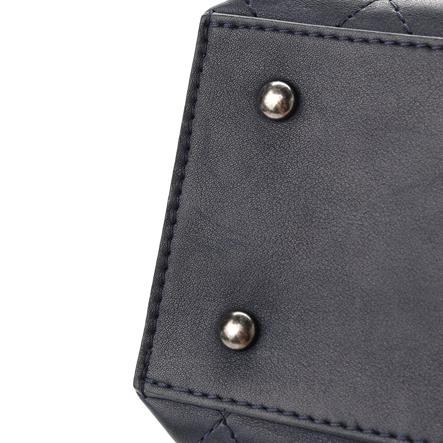 Calfskin Stitched Urban Luxury Top Handle Bag Navy