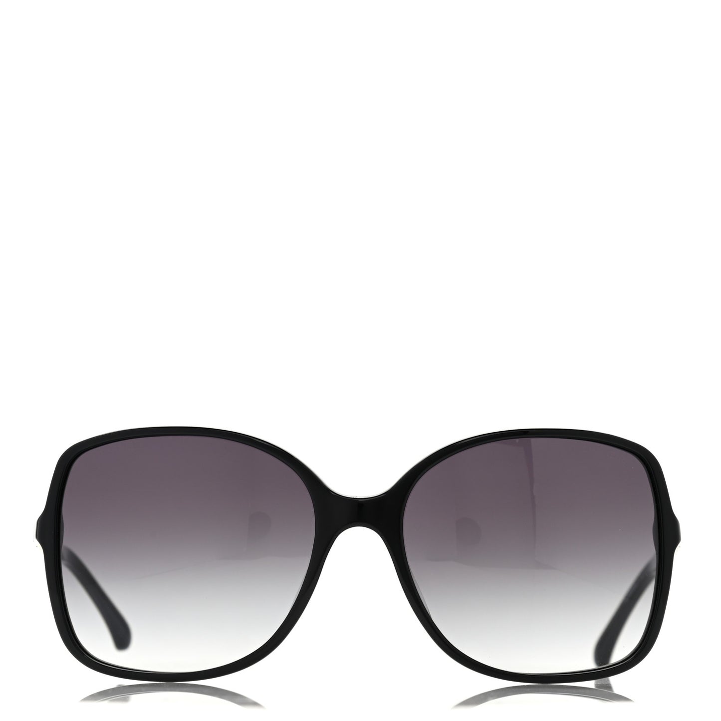 Lambskin Square Chain Sunglasses 5210-Q Black