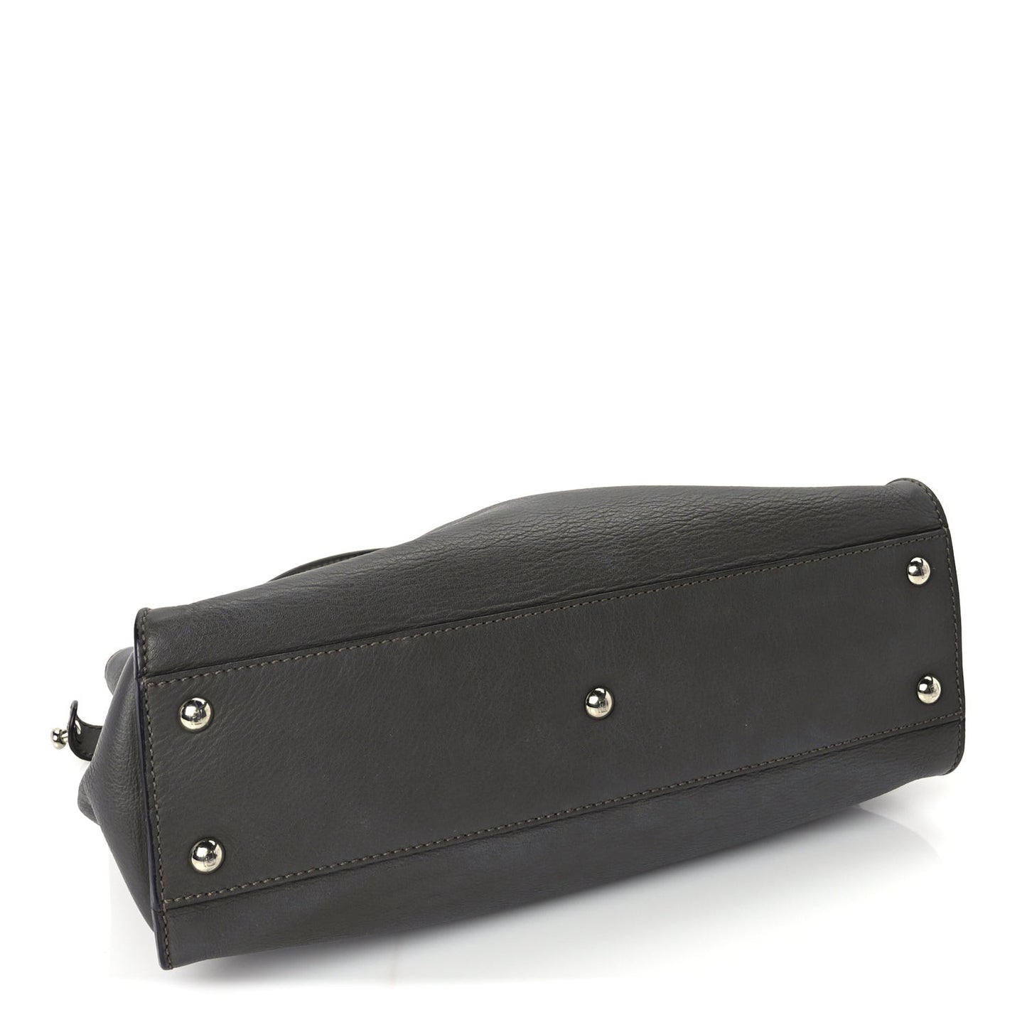 Vitello Seta Shiny Nappa Medium Peekaboo Iconic Satchel  Carbone Grigio Polvere