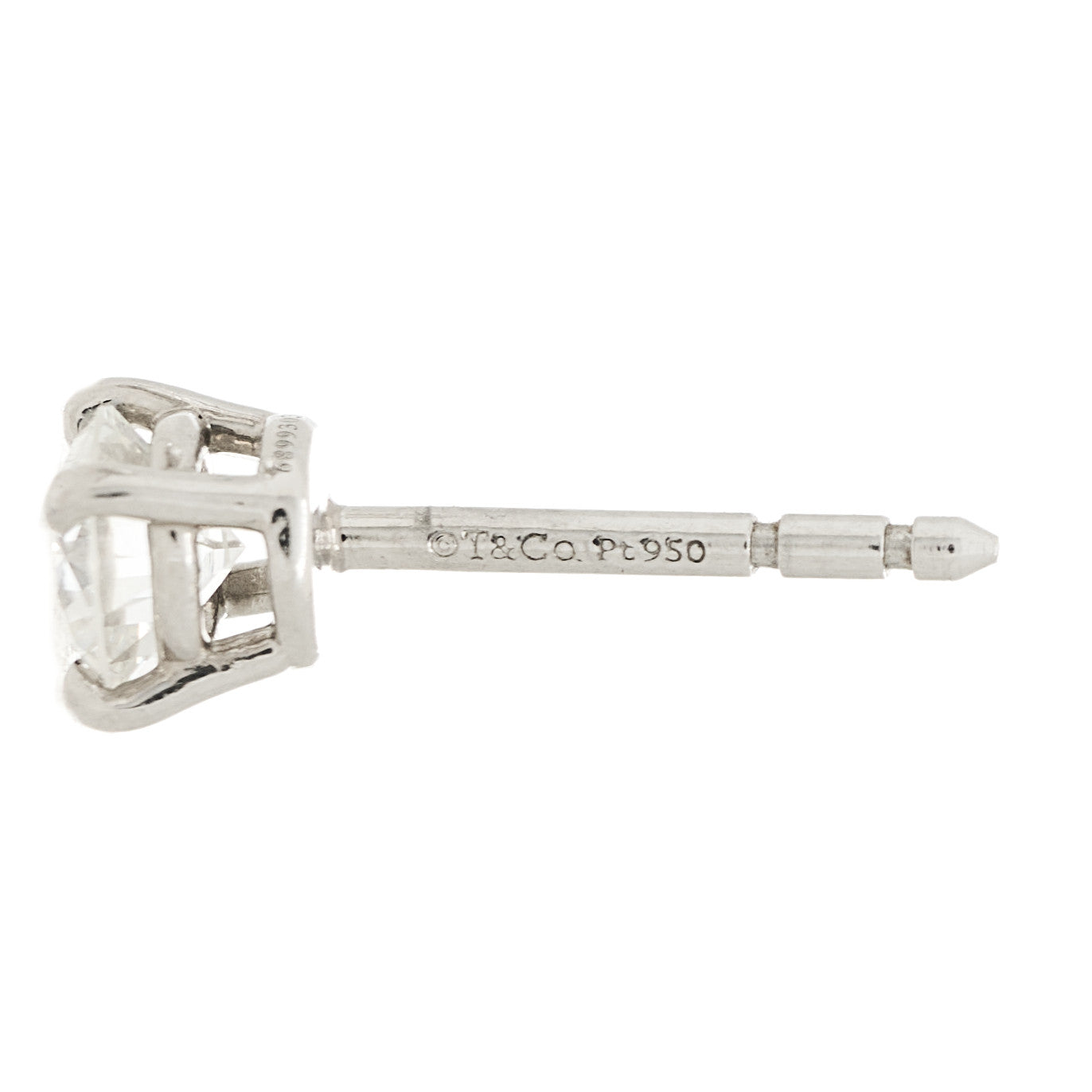 Platinum Diamond .80ctw Solitaire Earrings