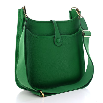 Hermes Taurillon Clemence Evelyne III PM Bambou 2 of 4