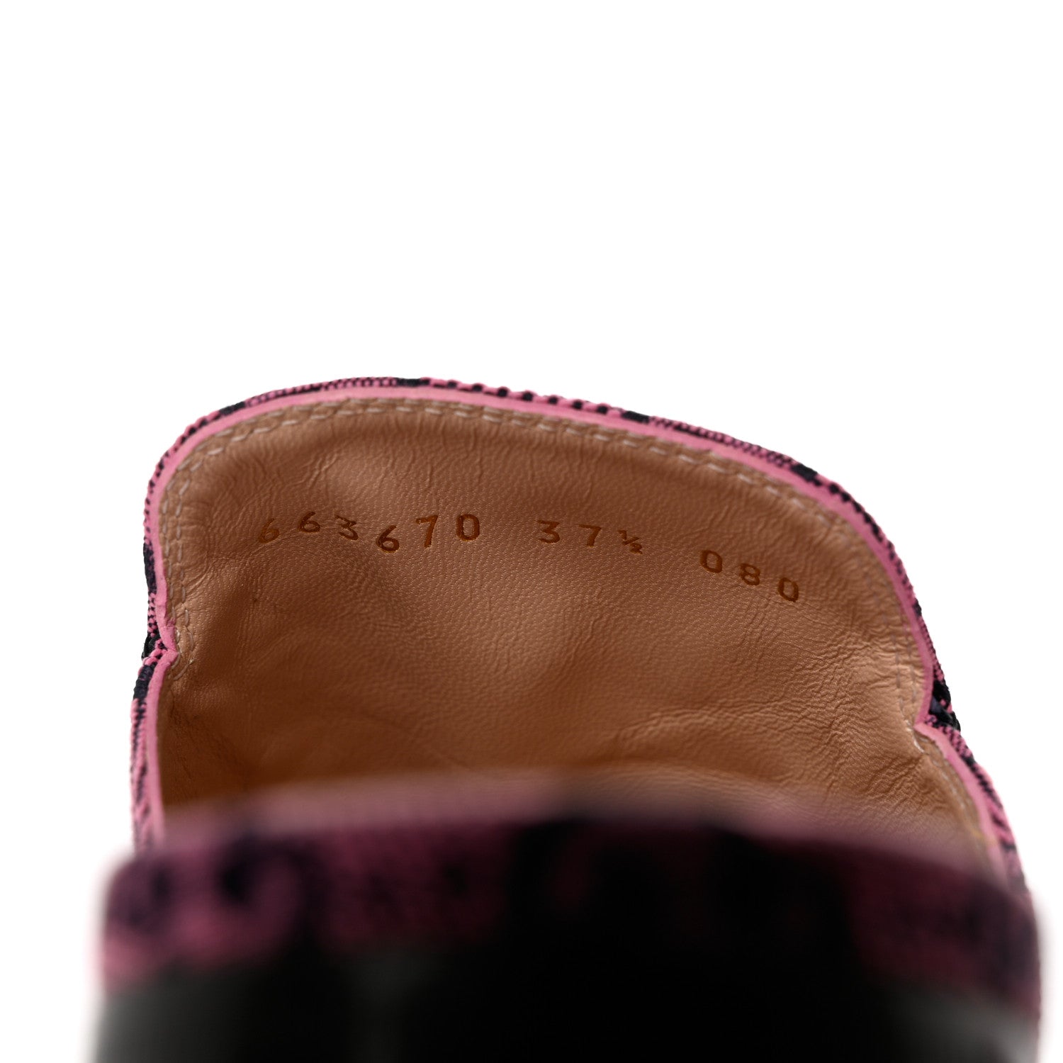 Gucci Canvas GG Monogram Horsebit Womens Princetown Slippers 37.5 Pink Blue 6 of 11