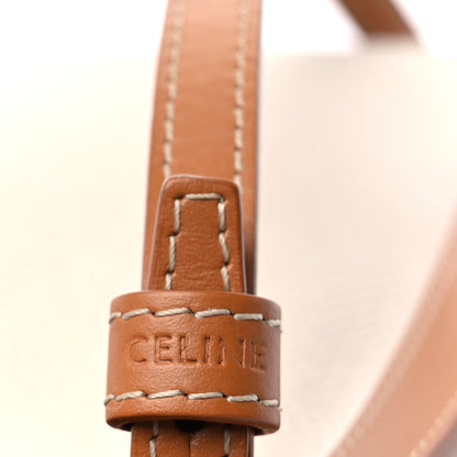 Celine Canvas Calfskin Mini Vertical Cabas Natural Tan 5 of 8