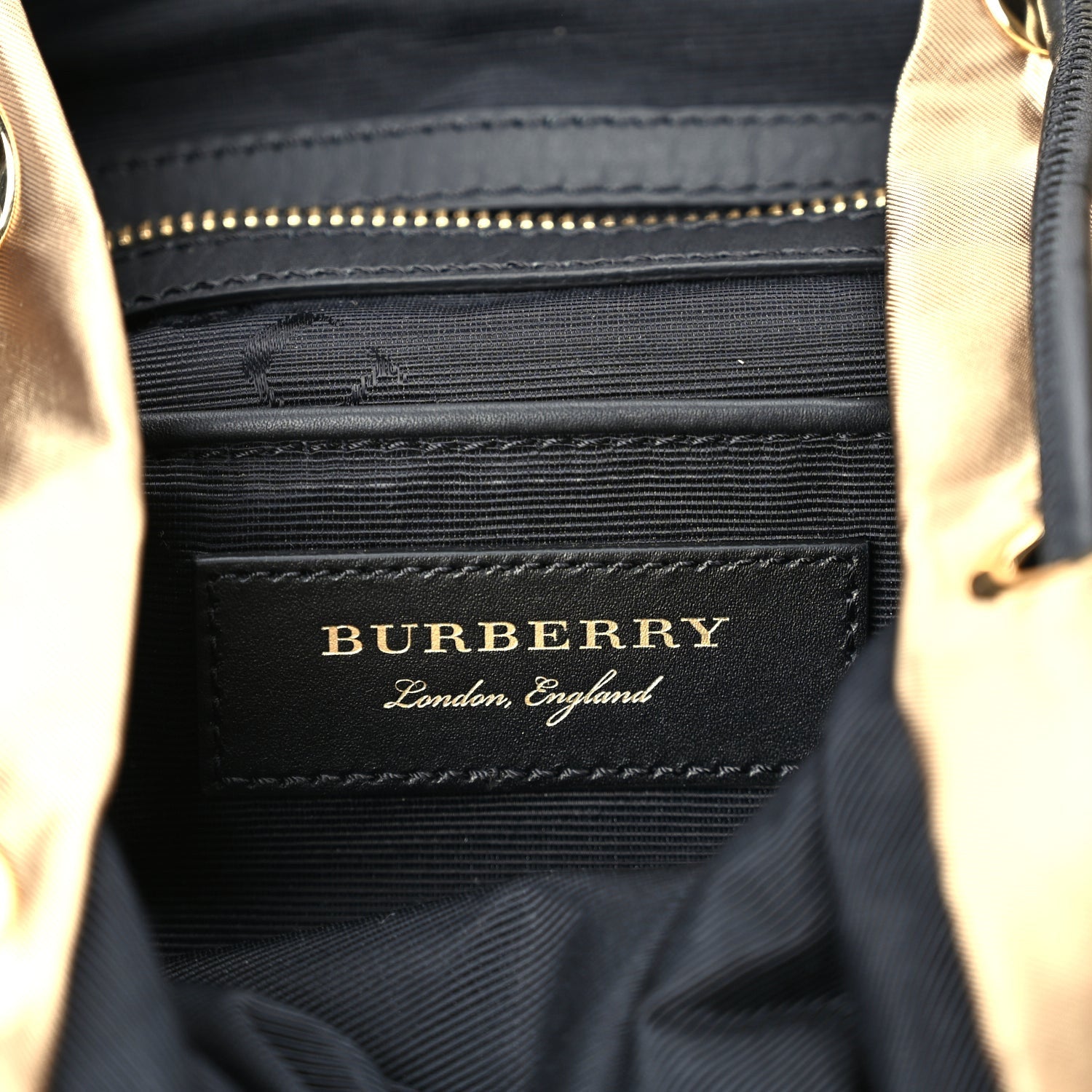 Burberry Nylon Medium Rucksack Runway Backpack Gold Black 5 of 8