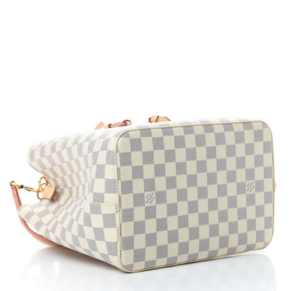 Louis Vuitton Damier Azur Braided Neonoe MM Peach Cream 4 of 12