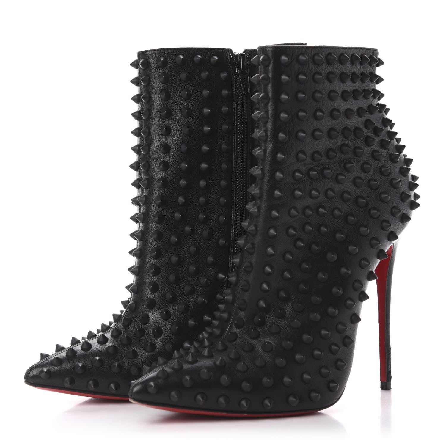 Christian Louboutin Kid Snakilta 120 Booties 37.5 Black 3 of 9