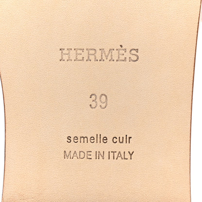 Hermes Epsom Oran Sandals 39 Rose Pale 7 of 9