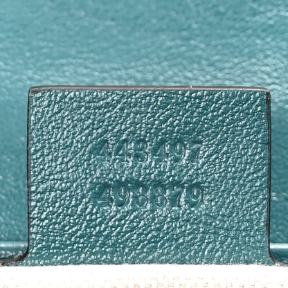 Gucci Azalea Calfskin Enamel Matelasse Diagonal Small Torchon GG Marmont Shoulder Bag Imperial Blue Pavone 7 of 7