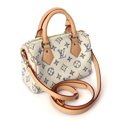 Louis Vuitton Monogram Jacquard Fabric Speedy Bandouliere 20 Multicolor Beige 2 of 8