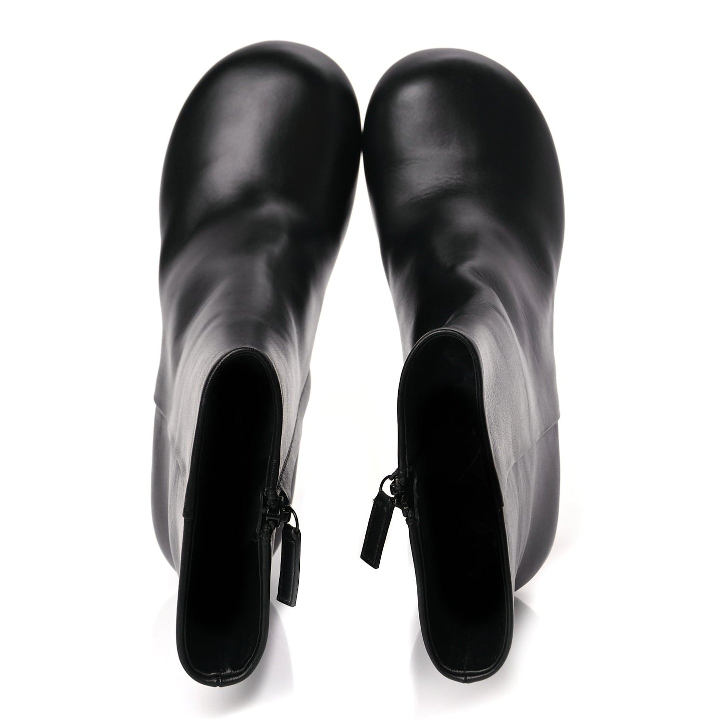 Soft Leather Lady Pedestal 90mm Booties 37 Black