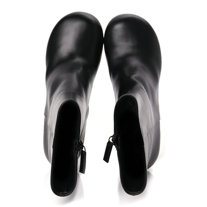 Balenciaga Soft Leather Lady Pedestal 90mm Booties 37 Black 2 of 8