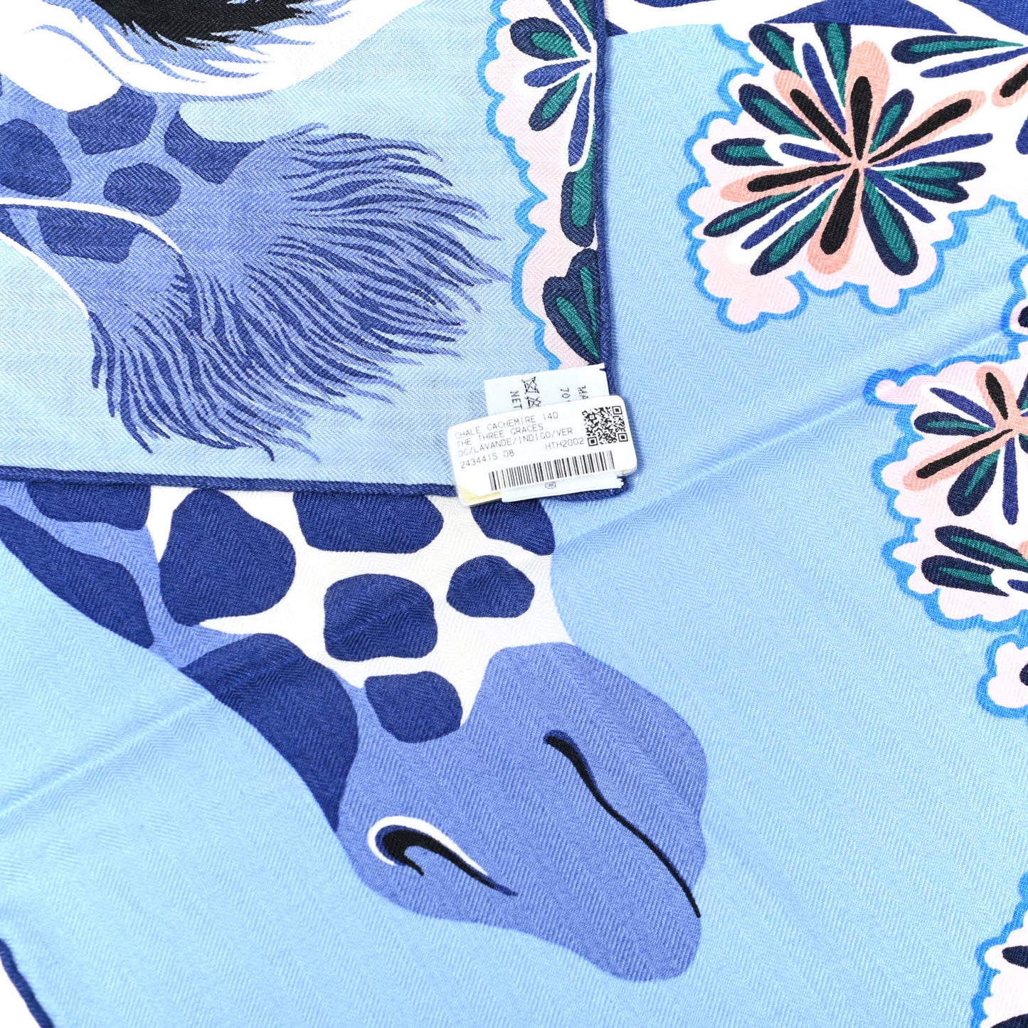 Cashmere Silk The Three Graces Shawl 140 Lavender Indigo Vert