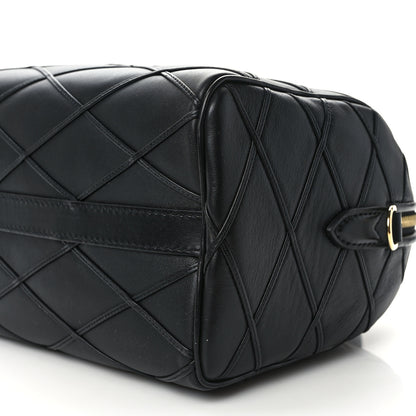 Louis Vuitton Lambskin Malletage Speedy Bandouliere 25 Black 8 of 11