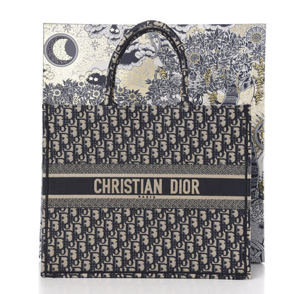 Christian Dior Oblique Book Tote Blue Multicolor 7 of 7