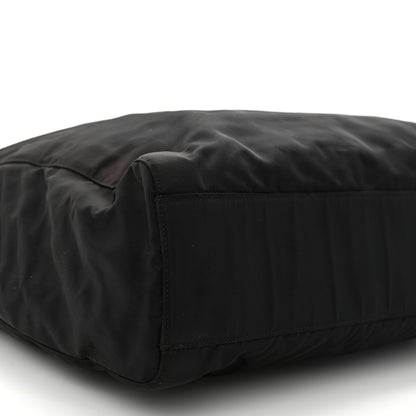 Prada Tessuto Nylon Chain Shoulder Bag Black 9 of 12